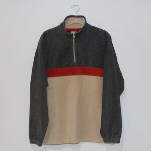 Men's Sweatshirt Large V-Neck Fleece Pullover by Premier International